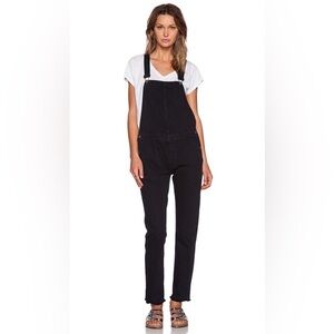 Neuw Sister Ray Overalls in Black 6 raw hem punk goth relaxed slouchy
